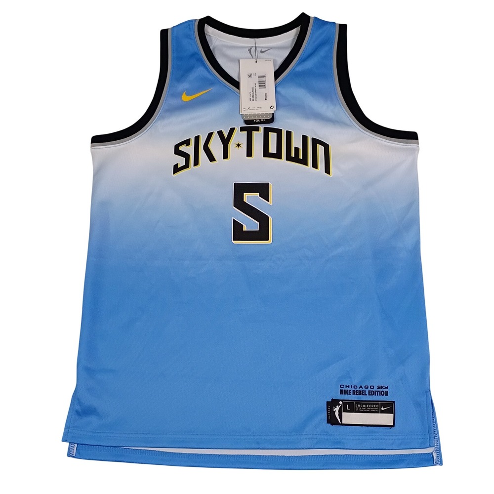 Angel Reese Chicago Sky Nike Rebel Edition Youth Jersey Blue Ombre L 14/16
